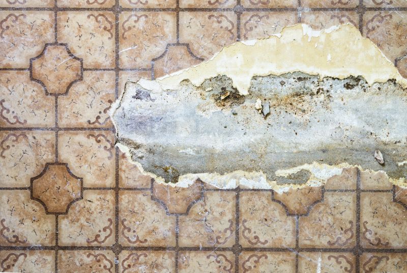 Damaged Linoleum Sections